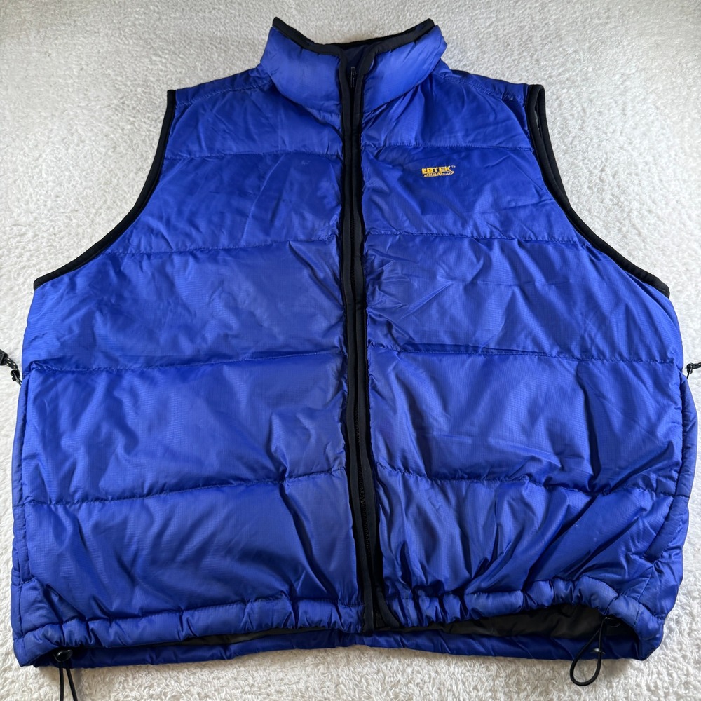 Eddie Bauer EBTEK Puffer Vest Mens L Blue Pre-owned Goose Down Ripstop Quilted